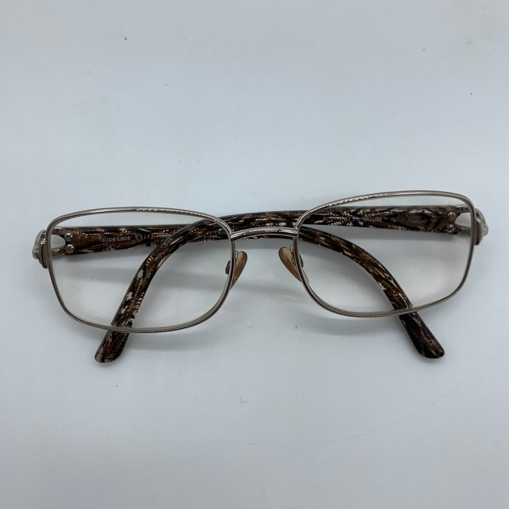 Women's Prescription Glasses Taupe Lace 3/17-155-Made in Italy